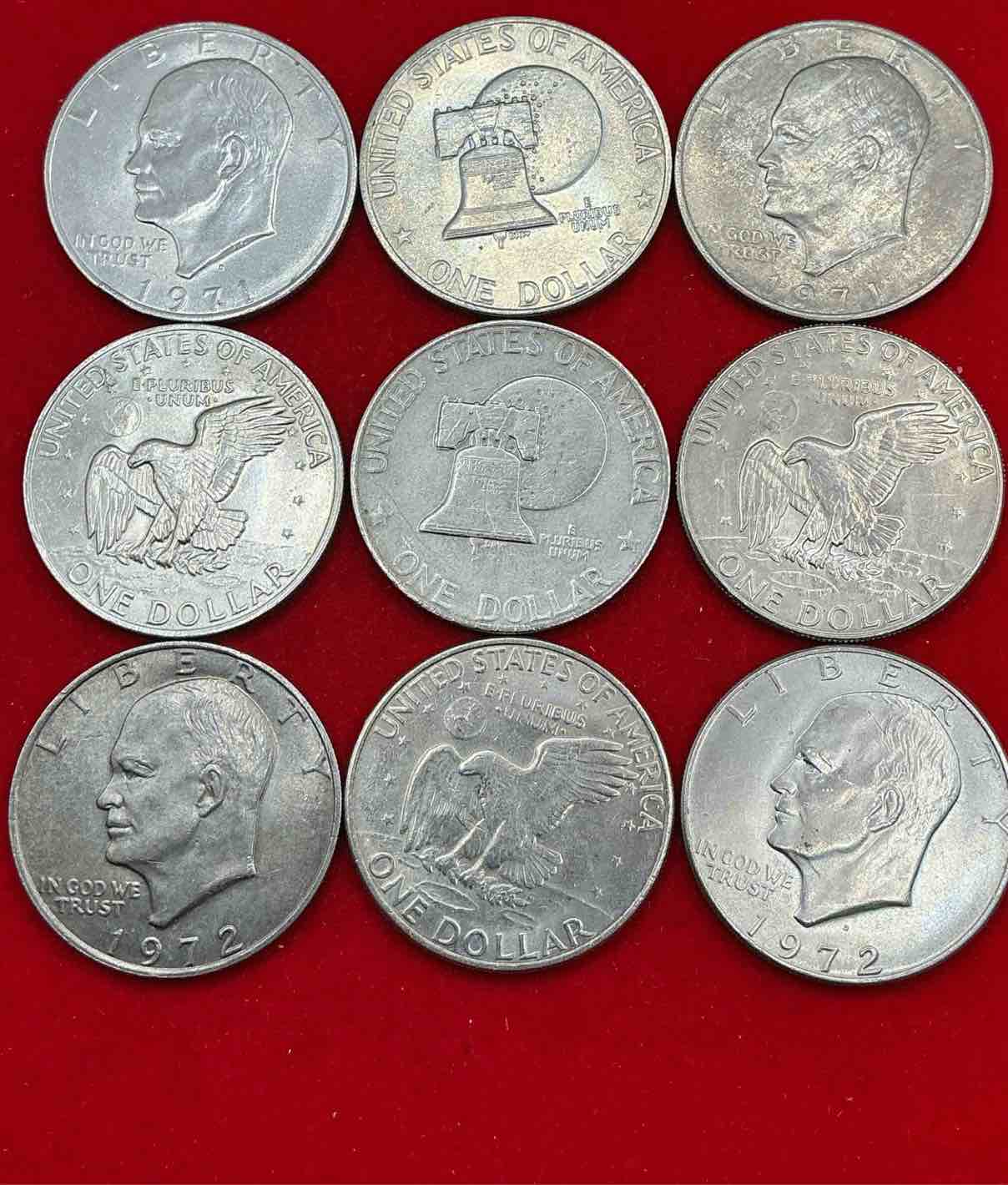 Gorgeous Eisenhower Dollar Coins! These Striking, Large U.S. Coins Were Minted From 1971-1978. Here Are Gorgeous Examples Of “Ike" Dollars From 1976 & More! These Coins Have Become Immensely Popular With Collectors & Some Have Great Toning!