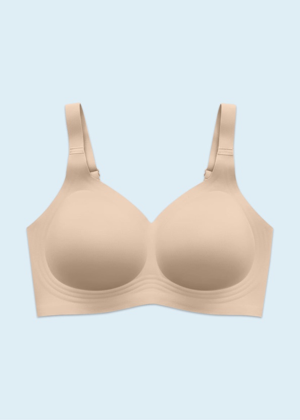 POSEFREE FULL COVERAGE SEAMLESS WIRELESS SUPPORTIVE BRA ColorNude size XL