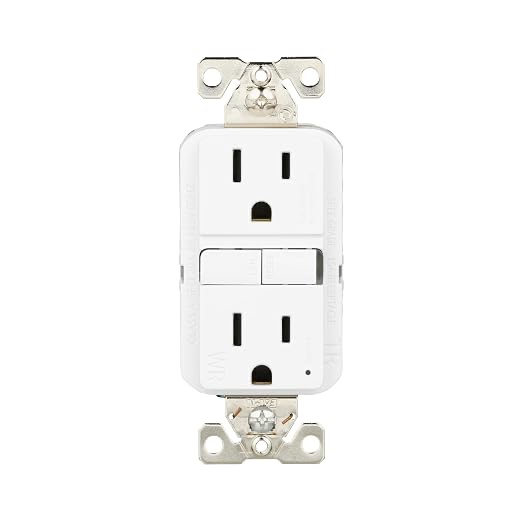 Eaton TWRGF15W Slim Tamper and Weather Resistant GFCI Receptacle 15A 125V, White