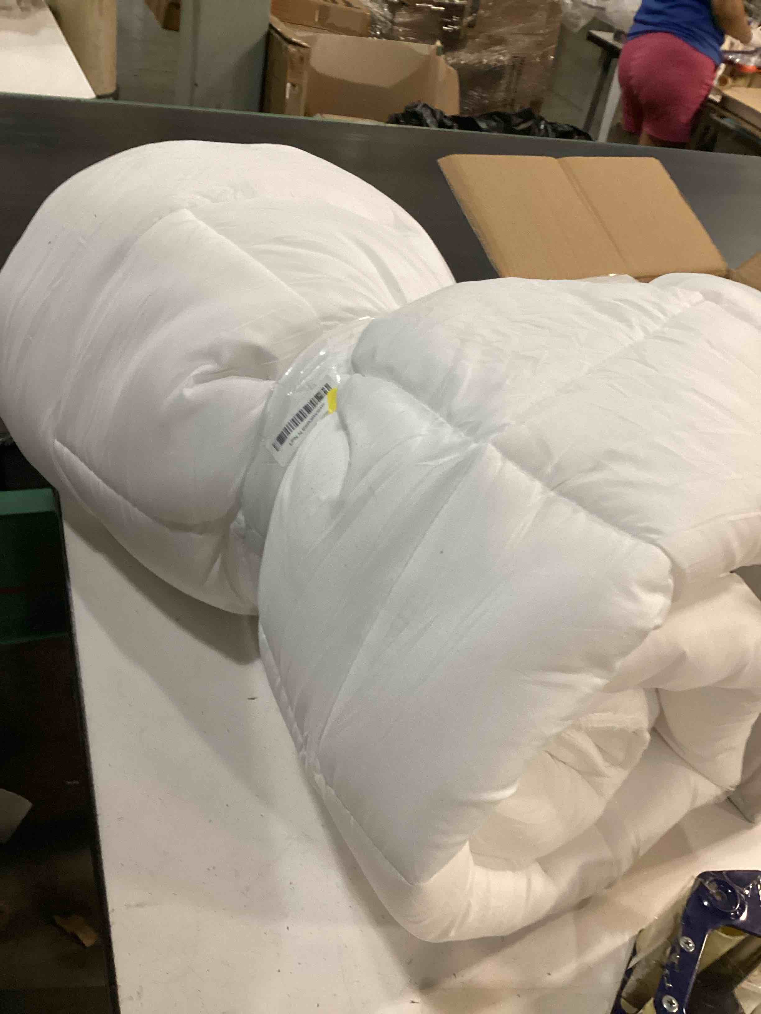 Condition photo showing As Is for niagara sleep solution cloud-like full size mattress topper - 100% cotton top mattress pad for back pain relief - breathable & naturally cooling for hot sleepers, white white full