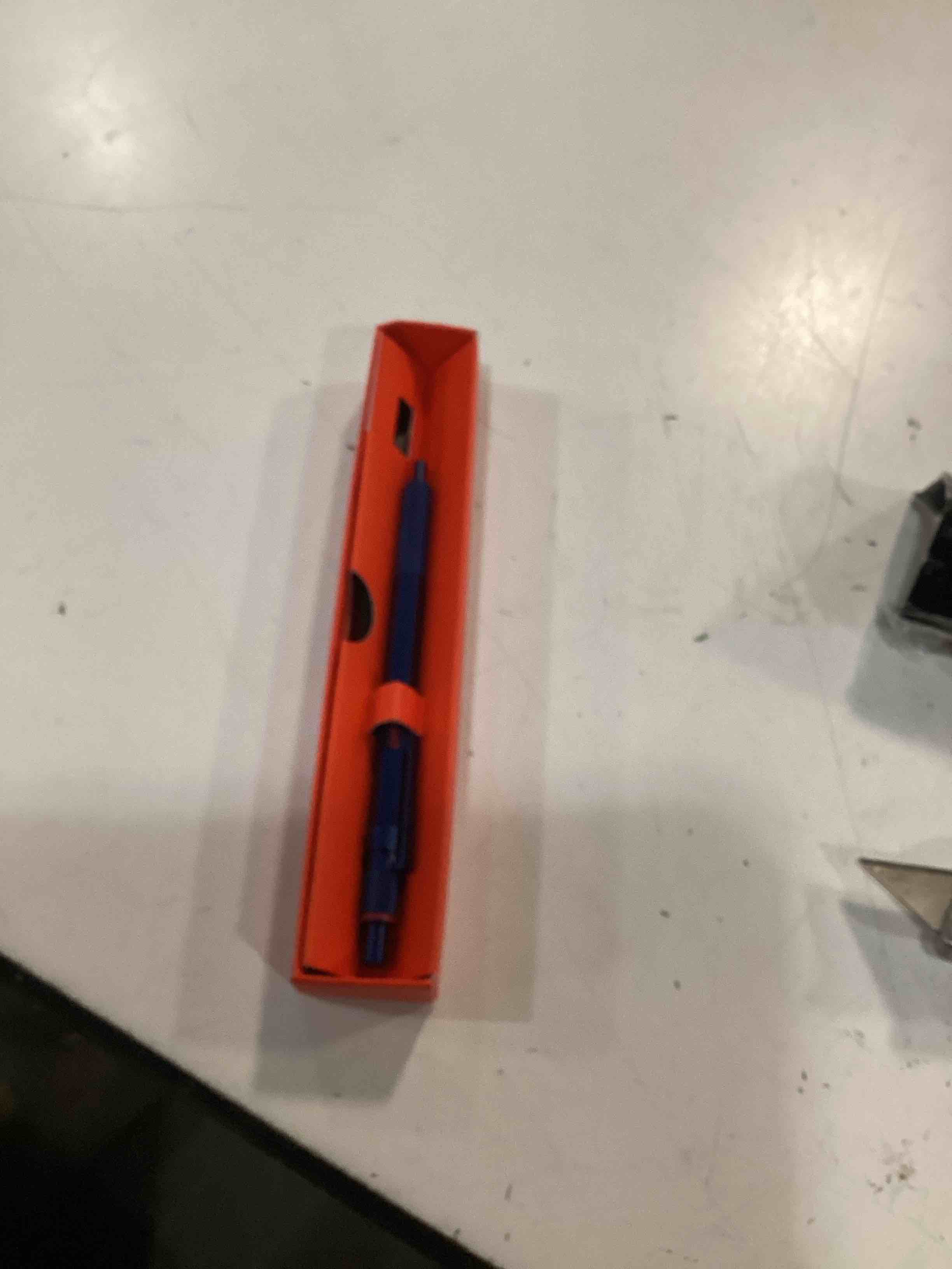 Condition photo showing Good Condition for rotring 600 ballpoint pen, medium point, black ink, blue barrel, refillable - smooth writing, non-slip grip