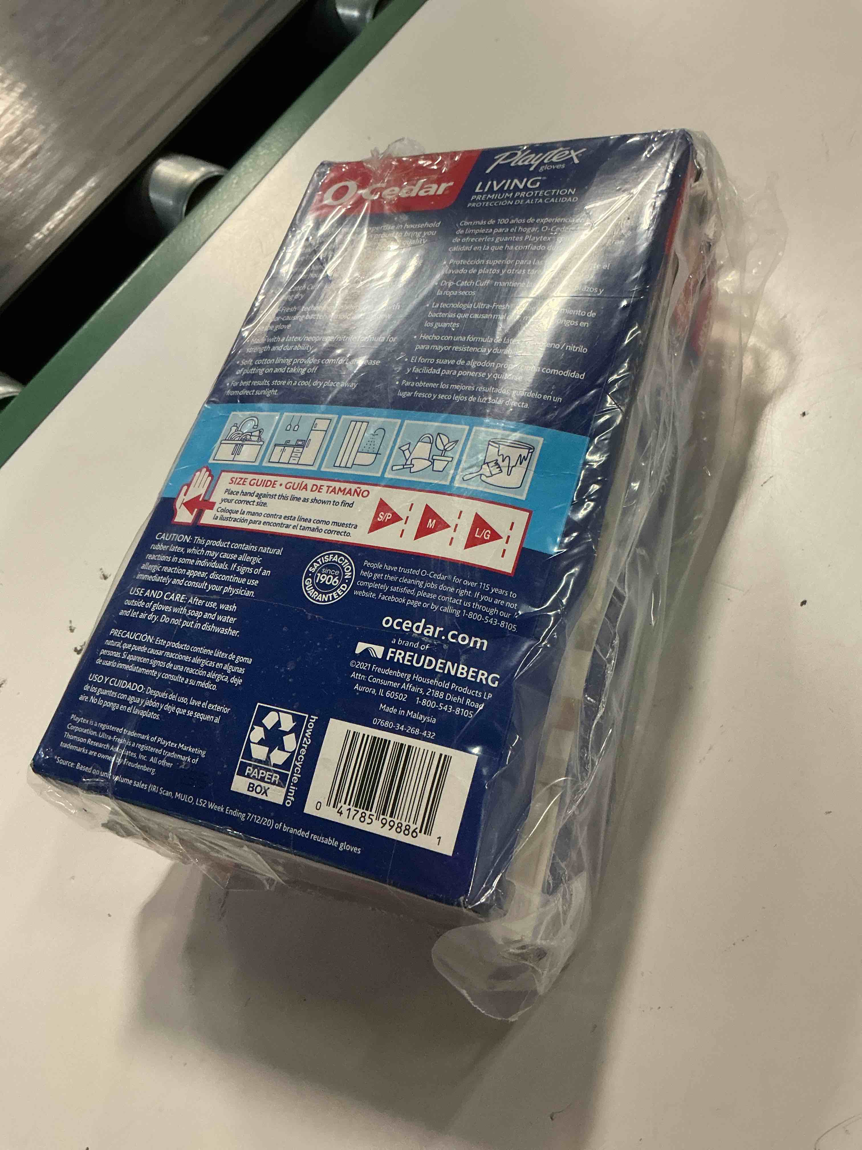 Condition photo showing New/Like New for playtex premium living cleaning gloves, small, 1 pair 3 box 
