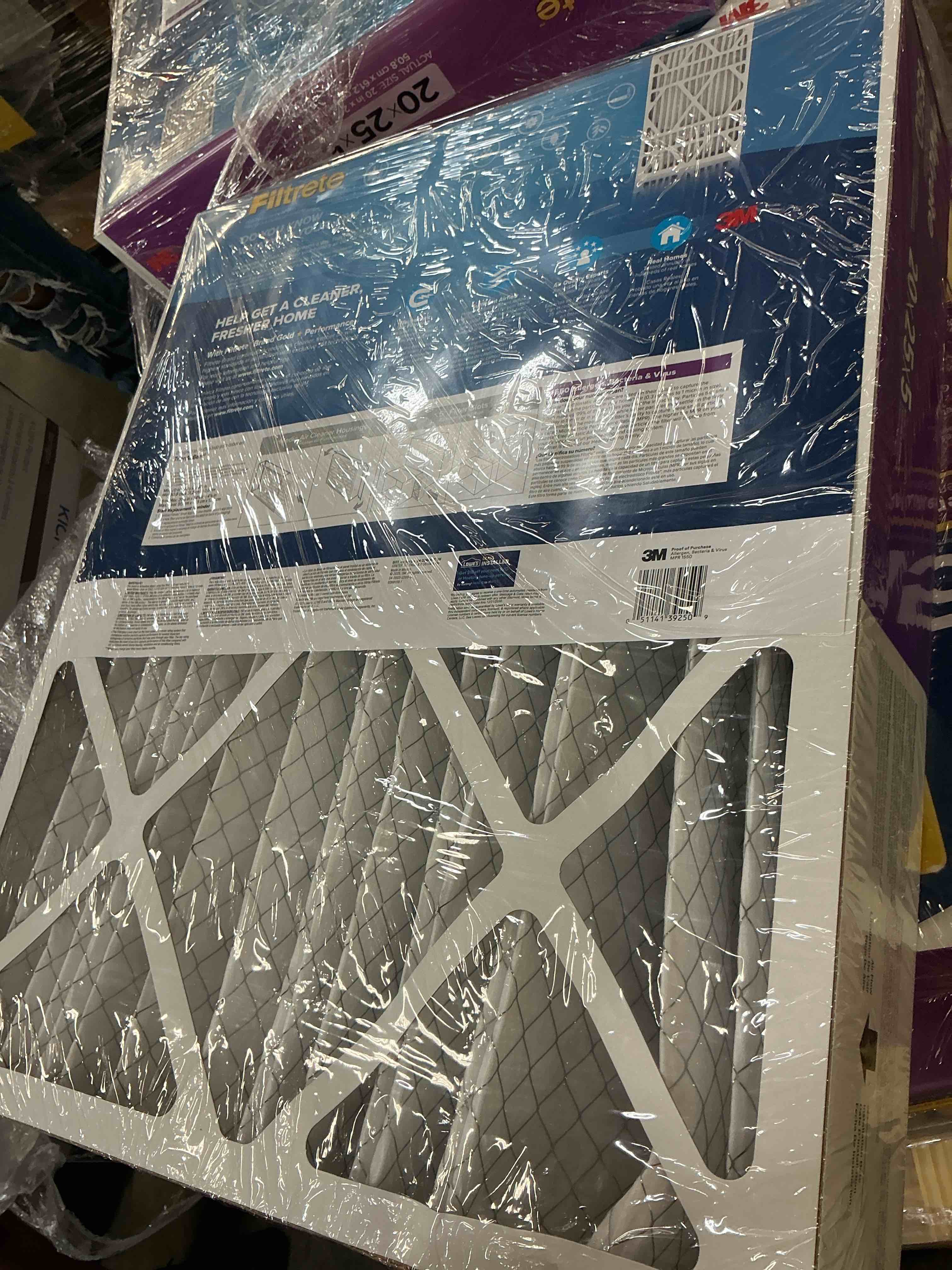 Condition photo showing Good Condition for filtrete allergen reduction electrostatic air filter (common: 20-in x 25-in x 4in; actual: 19.7500-in x 24.4375-in x 5-in)