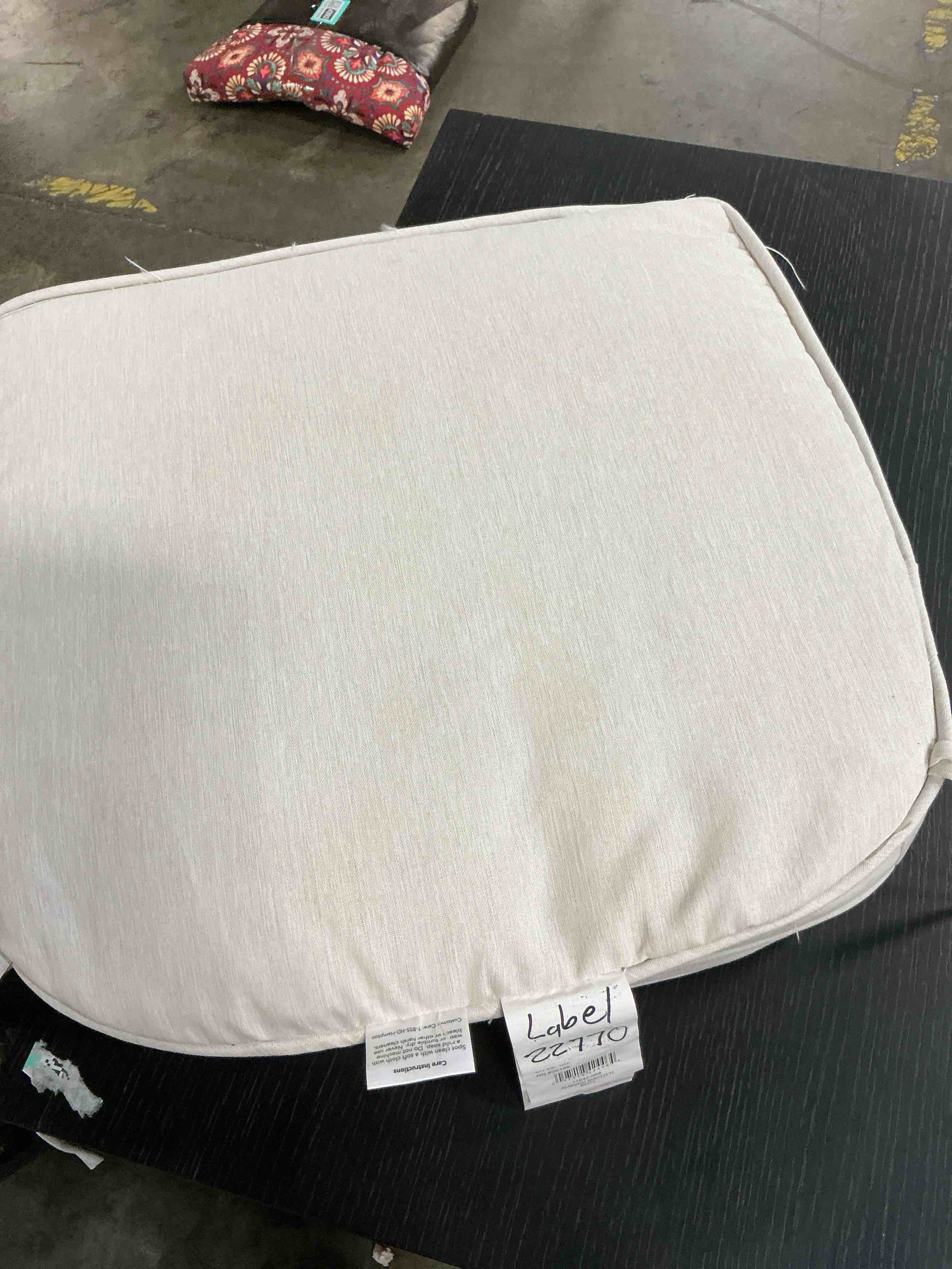 Condition photo showing Good Condition for 20 in. w x 20 in. d cushionguard universal outdoor seat pad in almond