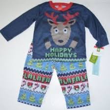 Kids Boys Reindeer Christmas Sweater Pajama Pj Sleep Set Shirt & Pants 6 (s)