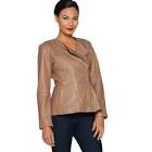 ISAAC MIZRAHI LIVE LEATHER JACKET 