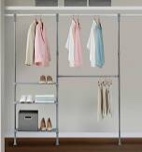 Relaxed Living Adjustable Closet System - Satin Nickel