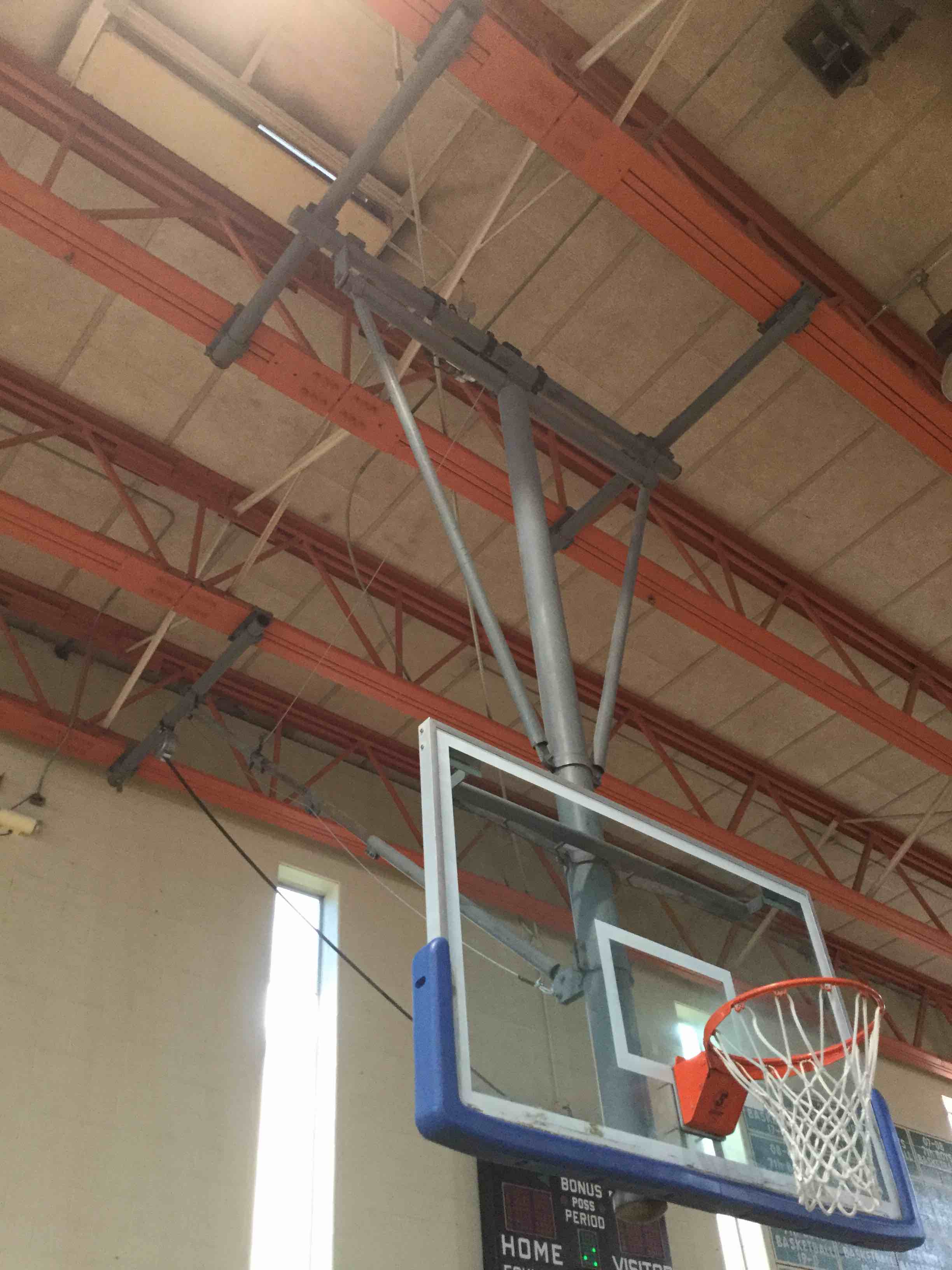 Glass Ceiling Retractable Basketball Goal