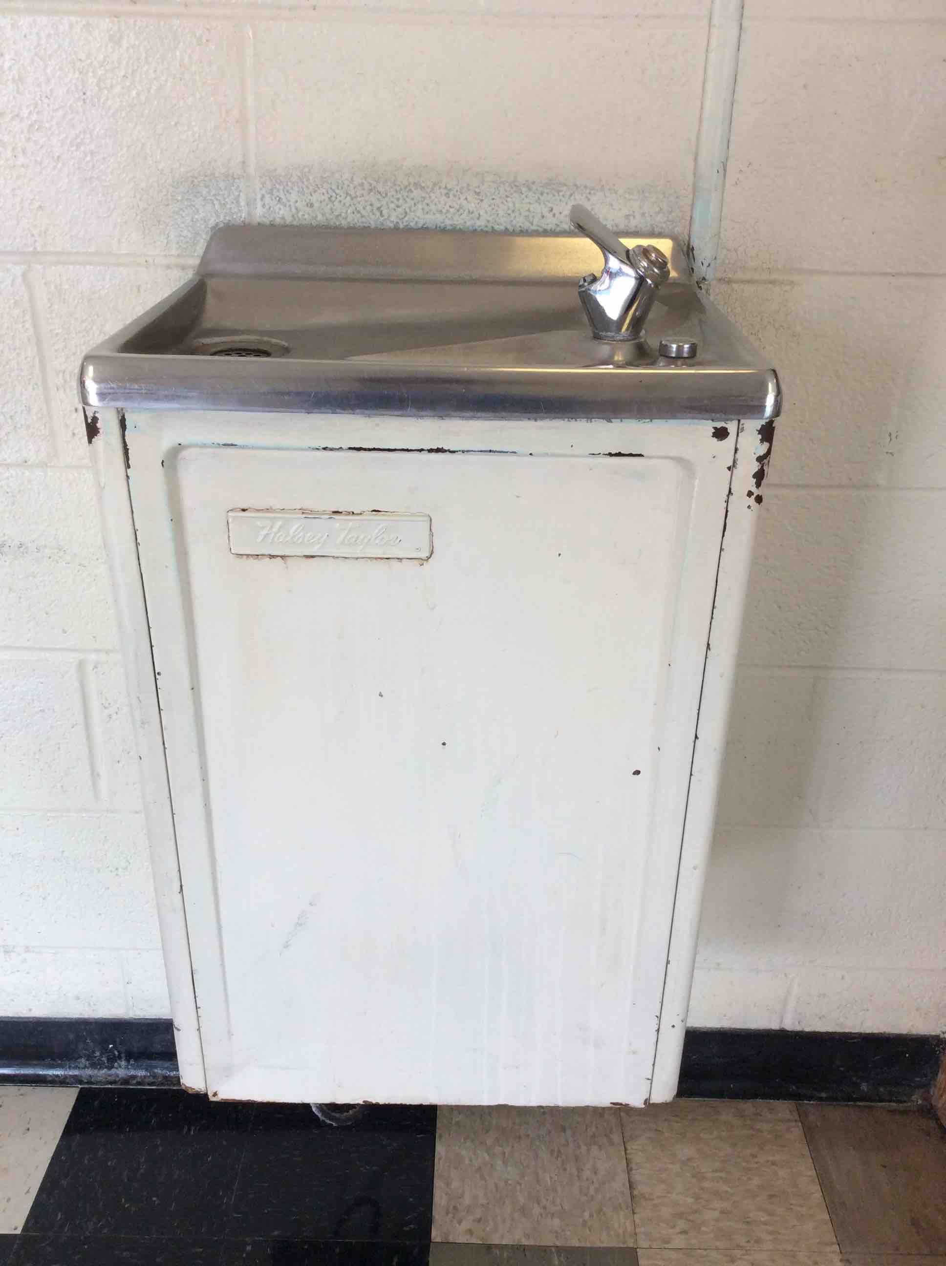 GYMNASIUM ENTRANCE,  HALSEY TAYLOR WATER FOUNTAIN