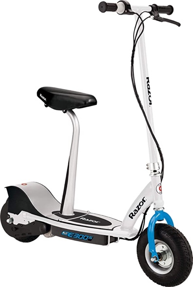 Razor E300 Electric Scooter - White/blue - Ffp