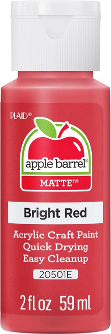 apple barrel acrylic paint in assorted colors (2 oz), 20501, bright red