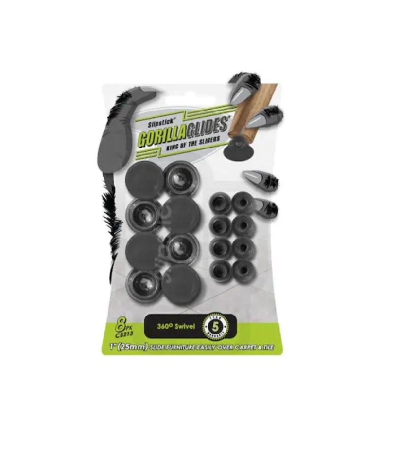gorilla glides 8 pack 1" tapered chair/table glides sliders