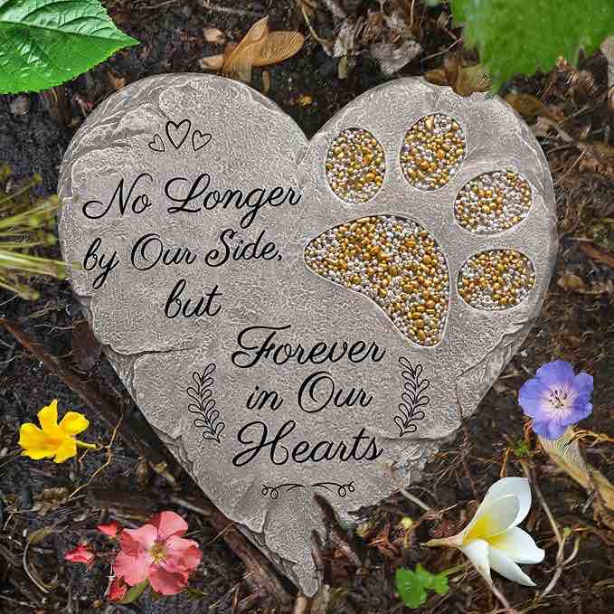 dog memorial gifts for loss of dog sympathy gift - rainbow bridge dog memorial stone for remembrance dog passing away sympathy gifts - thoughtful pet loss gifts - gray