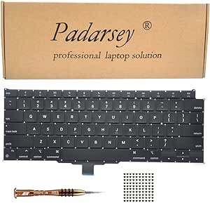 Pardarsey Replacement Backlight Backlit Keyboard Compatible with MacBook Air Retina 13" M1 A2337 Late 2020 Year US Layout+Keyboard Screws+Screwdriver