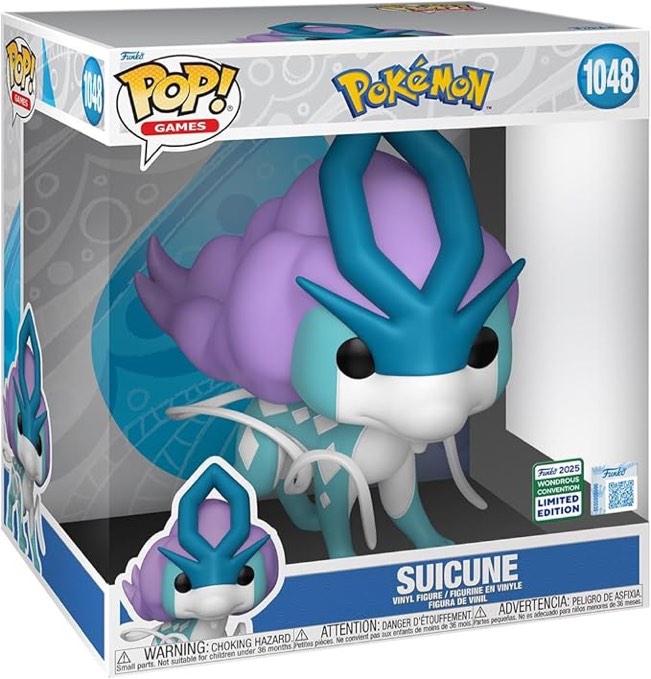 funko pop jumbo: suicune - amazon exclusive - pokemon - 2025 wondercon comic con - collectable vinyl figure - gift idea - official merchandise - toys for kids & adults - cartoon/animation fans