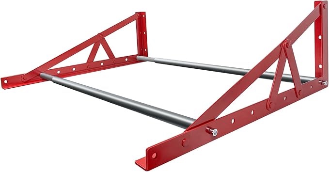 ROBLOCK Adjustable Tire Rack Wall Mount for Garage, Wheel Spare Tire Carriers with Heavy Duty Steel, Adjustable Length(31"-56"), Red