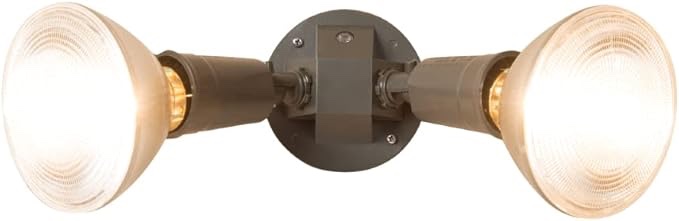 HALO PWT250BR 300W Plastic Twin Head PAR Floodlight, bronze pack of 2 fixtures 
