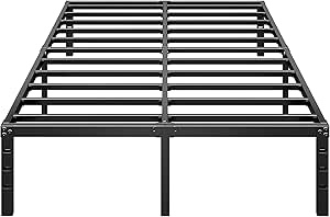 Metal Platform Bed Frame 14 Inch Tall,No Box Spring Needed,Full Size Bed with Heavy Duty Strong Support Slats,Easy to Assemble,Black