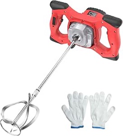 imaycc cement mixer, 2100w electric concrete mixer with 6 speed, 110v handheld mud mixer for motar,paint, grout, plaster, thinset,fodder stirring tool