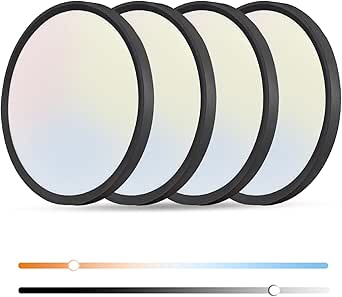 15.8 inch black led flush mount ceiling light, 32w, 3480lm, 3000k/4000k/6000k cct selectable, round flat panel light low profile ceiling light fitures for hallway, kitchen, bedroom, laundry room