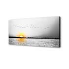 DBLAKI Black and white wall art canvas prints scenery flying birds, 24L" x 48W"