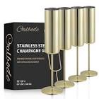 calbode stainless steel champagne glass, set of 4 