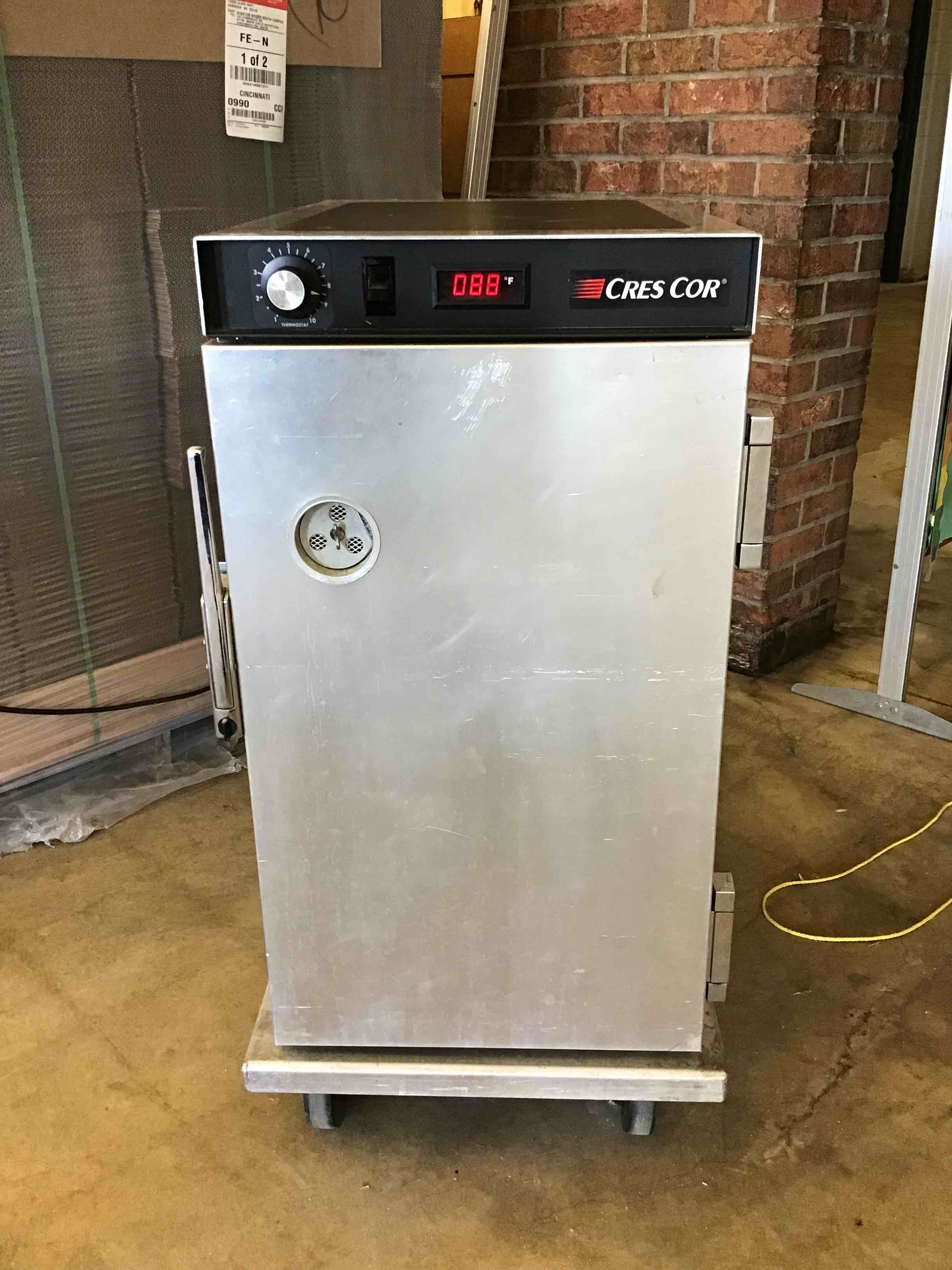 CRES COR STAINLESS STEEL ELECTRIC HEATED HOLDING CABINET ON CASTERS 