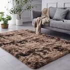 TABAYON 8 x 10 Feet Shag Area Rugs, Ultra Soft Indoor Modern Nursery Rug, Tie-Dyed Coffee Plush Shaggy Throw Carpets for Boy and Girls Room Dorm Living Room