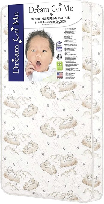 Dream On Me Twilight Coil Inner Spring Crib and Toddler Mattress I Greenguard Gold Certified I JPMA Certified