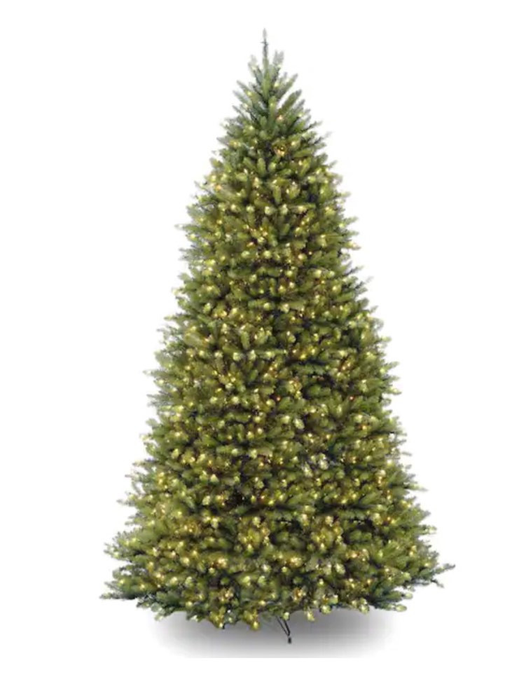 14 ft. Dunhill Fir Hinged Tree with 1500 Clear Lights