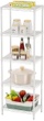 5 tier wire rack white