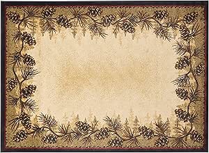rug empire american destination mount le conte pine cone lodge rustic area rug 2 2 x 3 3 2 x 3 accent indoor rectangle