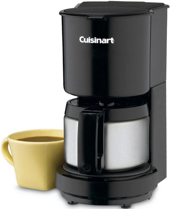 Cuisinart DCC450BK Black 4-Cup Coffee Maker with Stainless Steel Carafe