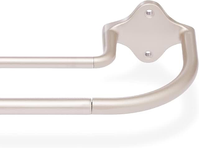 Amazon Basics Room Darkening Double Curtain Rod, 48 - 88 Inches, Nickel