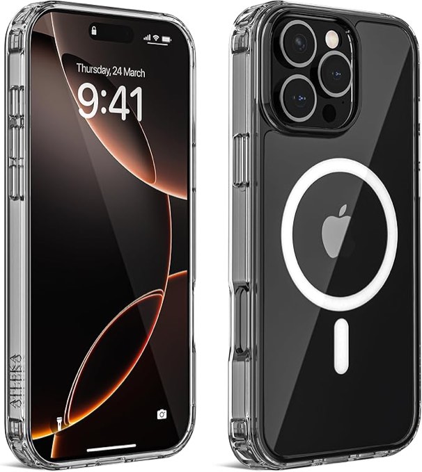 Clear Case Compatible with iPhone 16 Pro Max – Slim Fit Shockproof Cover, Anti-Yellowing, Crystal Transparent, Compatible with MagSafe Charging