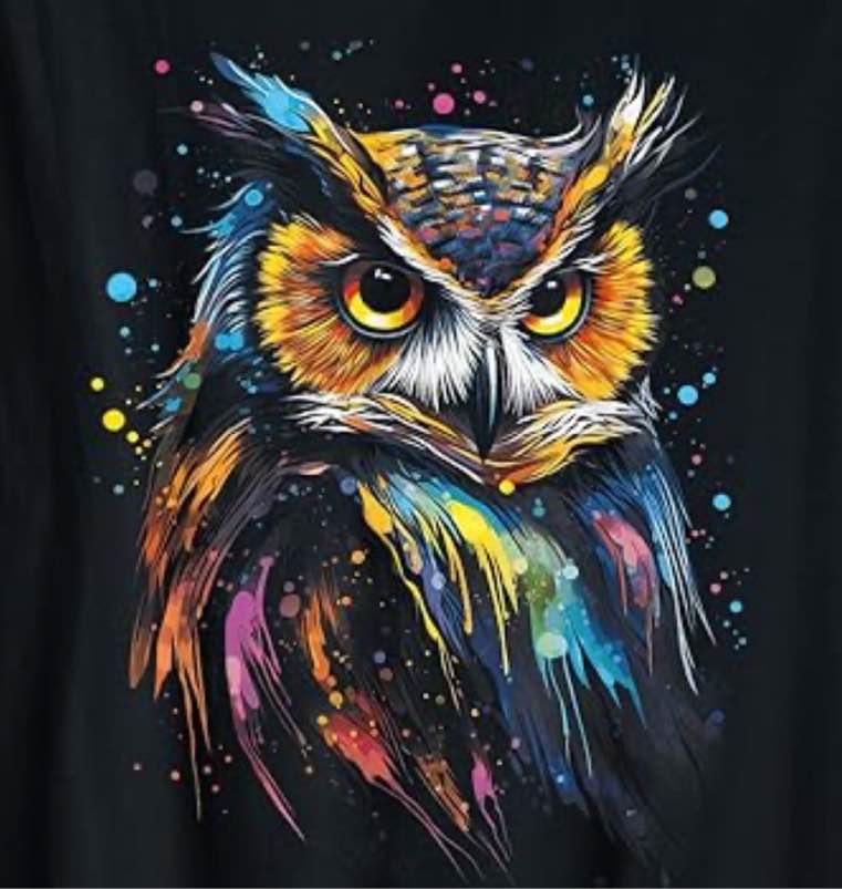 watercolor owl throw pillow 