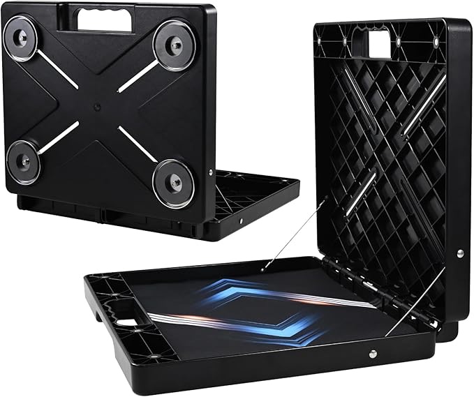 Magnetic Laptop Stand, Portable Workstation with 4 Super Magnets, w/45lb Capacity, Magnetic Toolbox, Hands Free Workstation, Attach to HVAC, Trucks, Walls, Poles etc