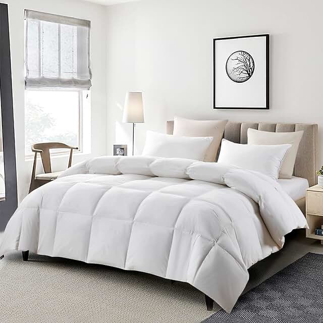 serta white goose feather and down fiber comforter, king size