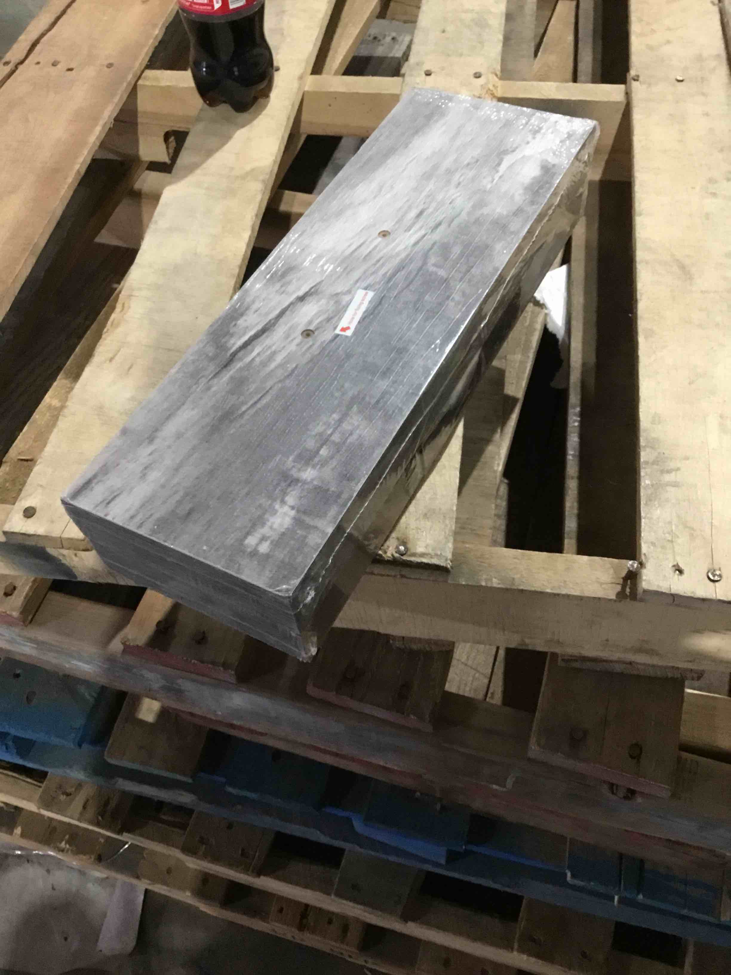 Condition photo showing Good Condition for Floating Shelves - Rustic Grey Storage Shelf Set of 2 - 16 Inch Wall Mounted Shelves for Wall Decor & Storage - Wooden Shelves with Invisible Brackets for Living Room, Bedroom, Kitchen, Farmhouse