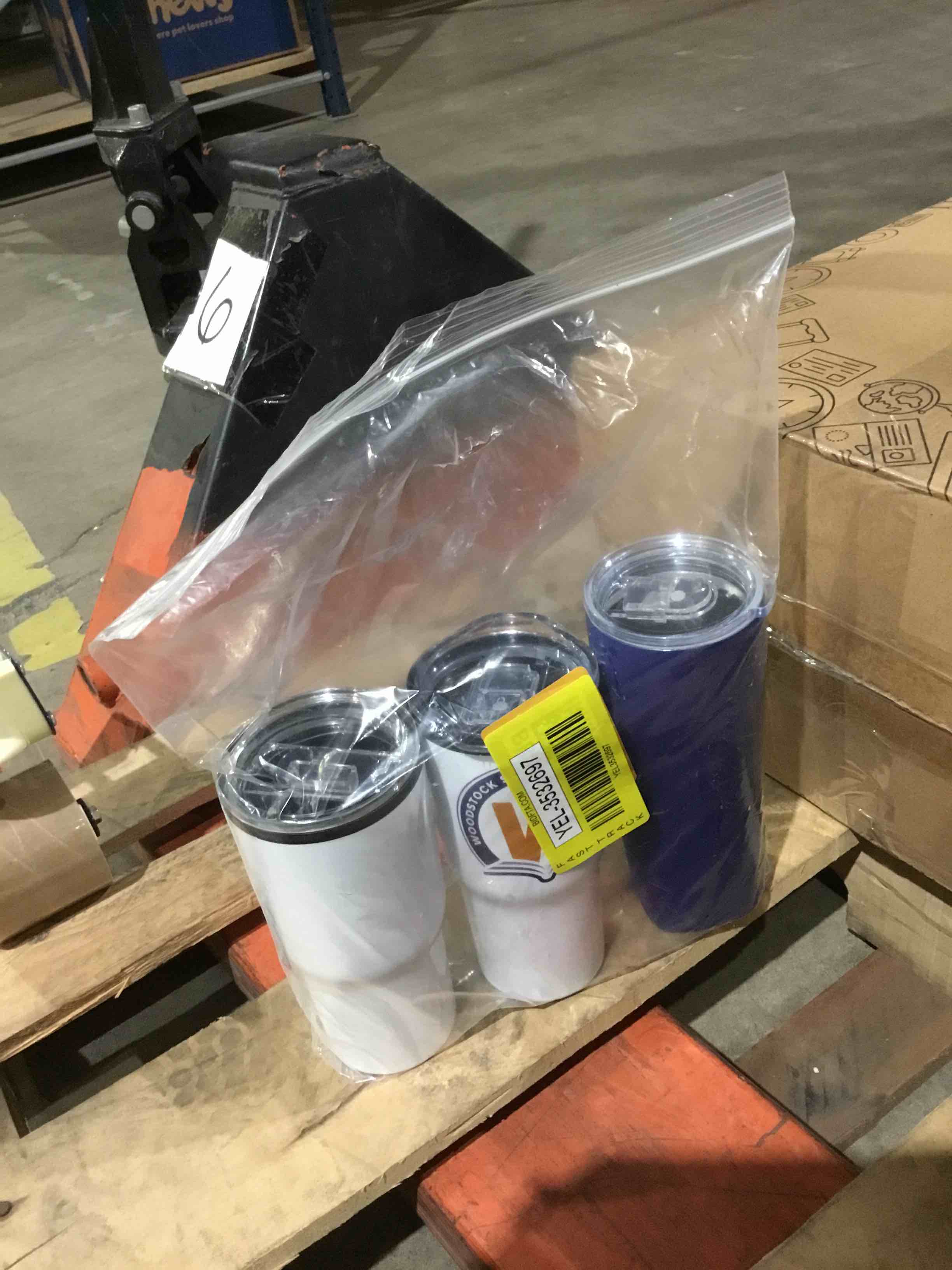 Condition photo showing New/Like New for 3 pack of assorted stainless steel tumblers