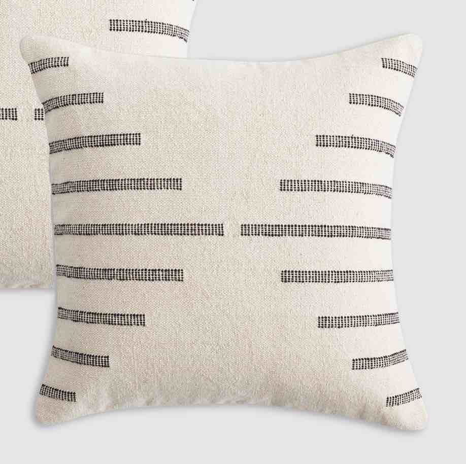 Bold Stripe Pillow Cover,Black, 20x20