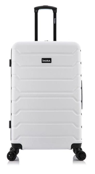 inusa trend lightweight hardside spinner luggage - white