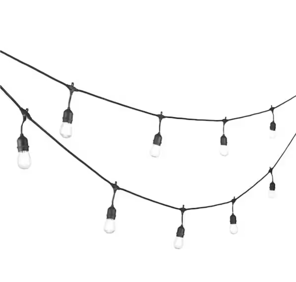 Best Seller Hampton Bay 24-Light 48 ft. Indoor/Outdoor String Light with S14 Single Filament LED Bulbs