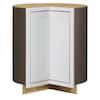Hampton Bay Westfield Feather White Shaker Stock Lazy Suzan Corner Base Kitchen Cabinet (36 in. W x 23.75 in. D)