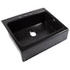 SINKOLOGY Josephine 26 in. Quick-Fit Drop-In Farmhouse Single Bowl Matte Black Fireclay Kitchen Sink