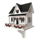 Home Bazaar Holiday Offering Holiday House w / LED Lights 11.75 in x 11.5 in x 10 in Birdhouse in Black 