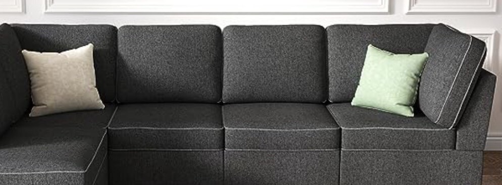 LINEN SECTIONAL SOFA PARTS - GREY 