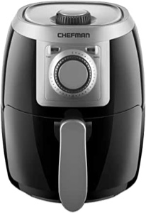 Chefman TurboFry 2 Quart Air Personal Compact Healthy Fryer w/Adjustable Temperature Control, 30 Minute Timer and Dishwasher Safe Basket, Black,