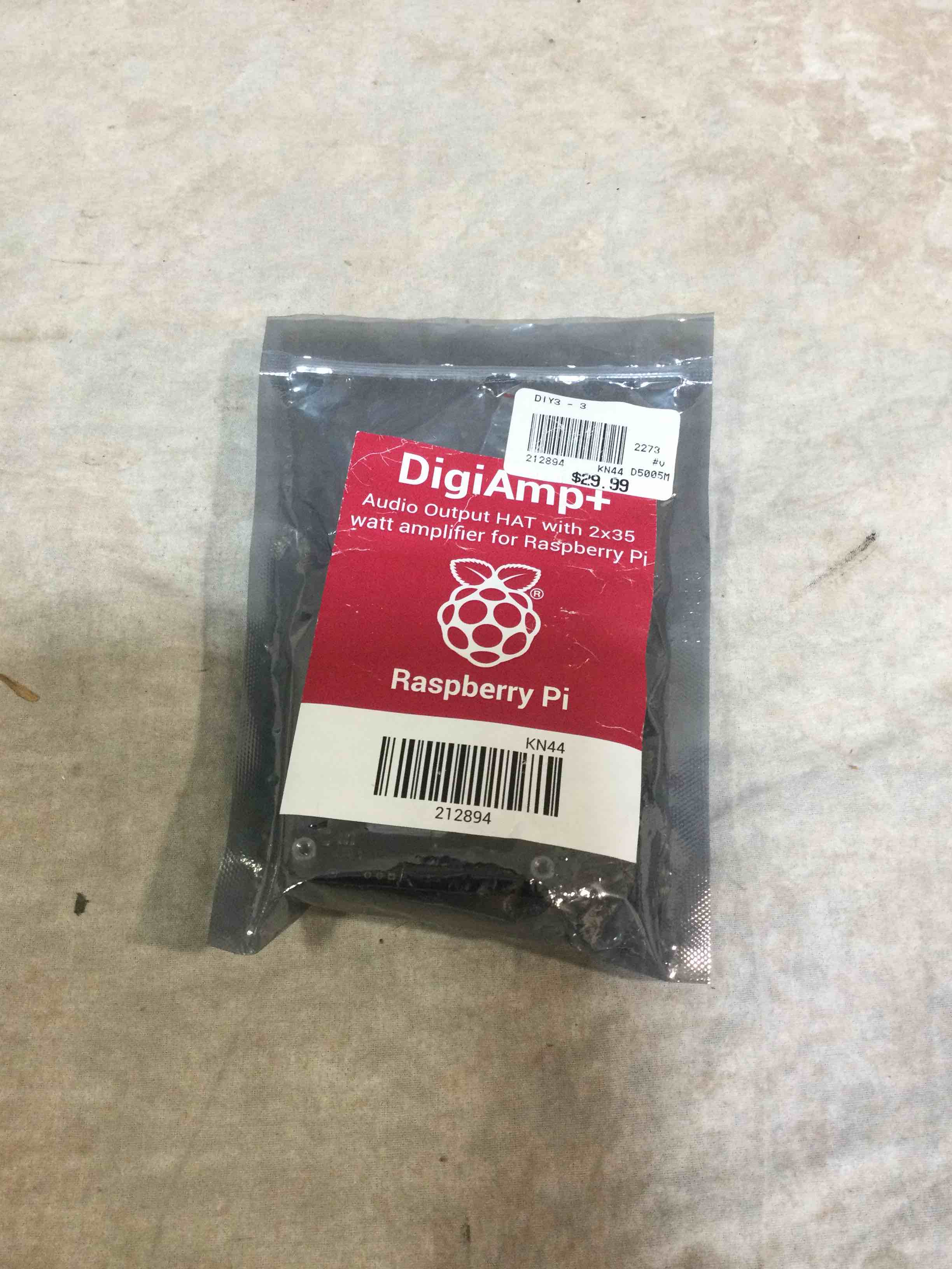 Digiamp+ Audio Output HAT with 2x35 Watt Amplifier