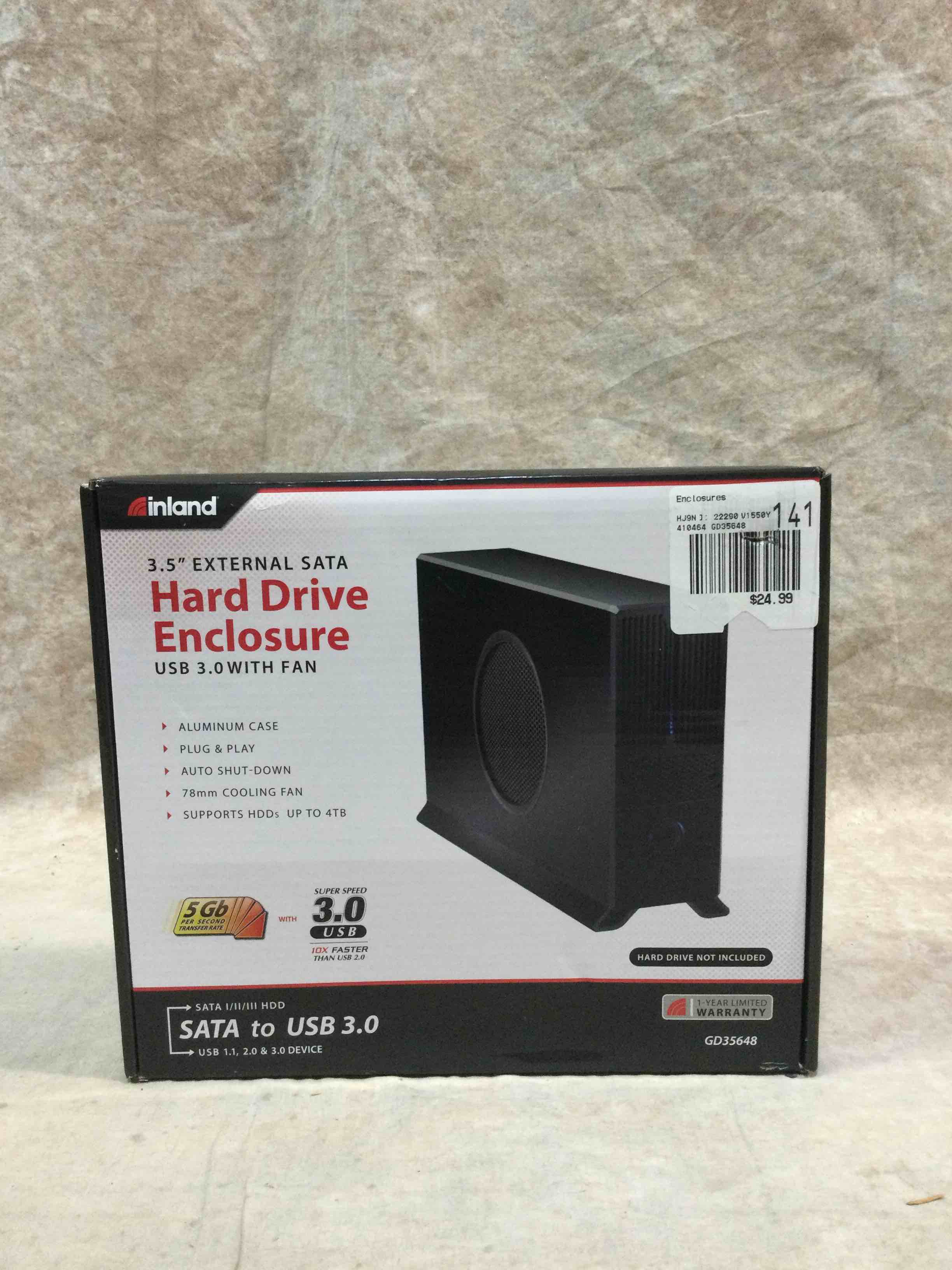 Inland 3.5 External SATA Hard Drive Enclosure